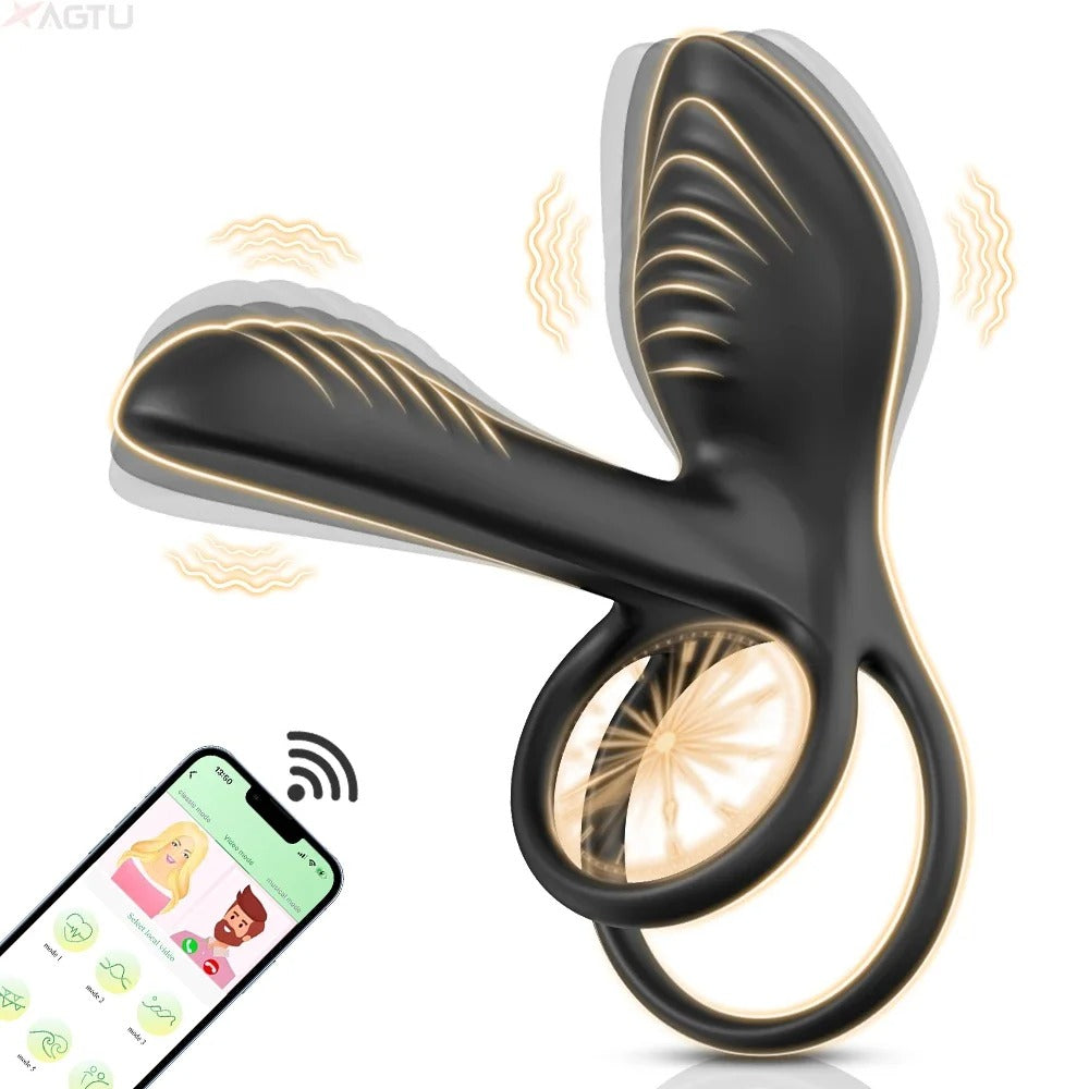 š„2025 Black Rose Ring-FLORAX 15° Curve Boost & Bloom Cock Ring-4 in 1 Couple Toy Penis Ring