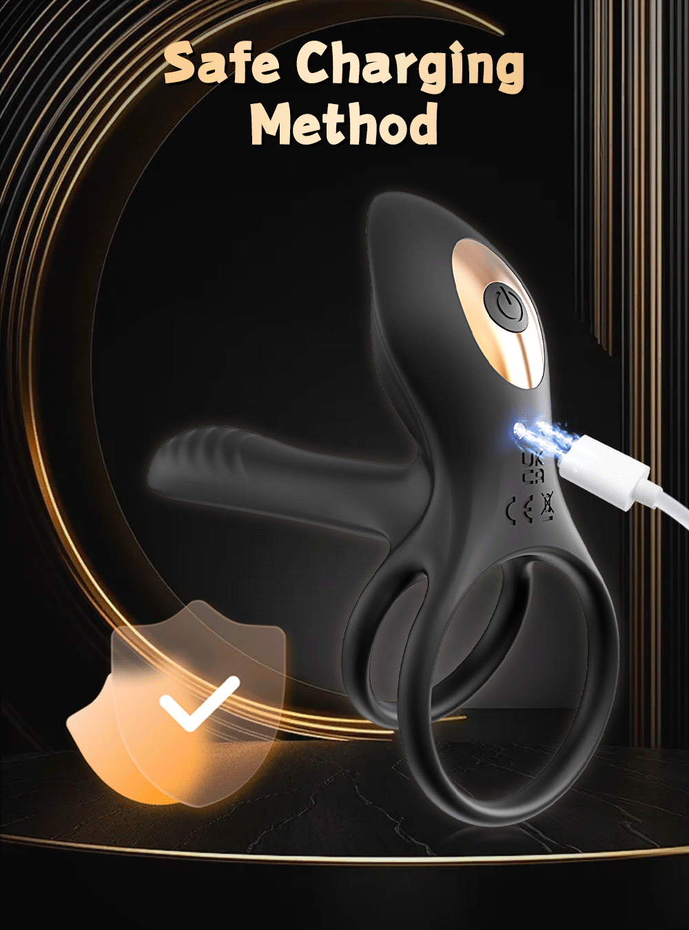 š„2025 Black Rose Ring-FLORAX 15° Curve Boost & Bloom Cock Ring-4 in 1 Couple Toy Penis Ring