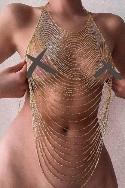 GOLD body chain - AGATHA